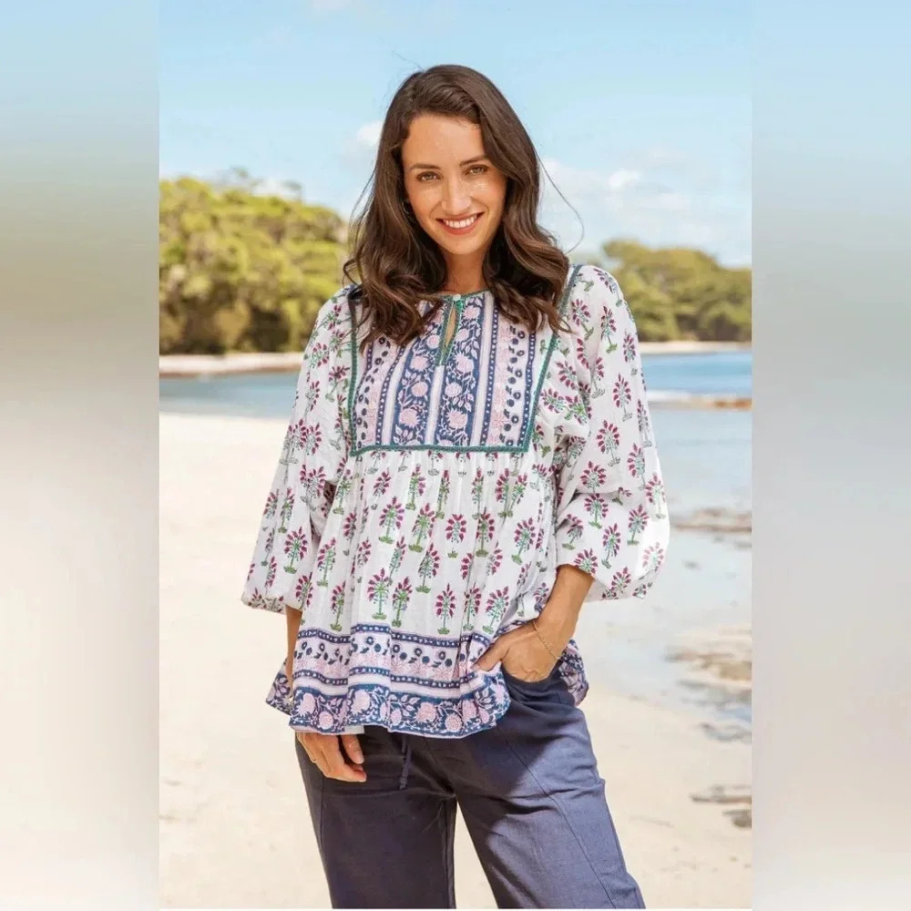 Azure Barbados Saffron Blouse
